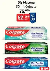 COLGATE DİŞ MACUNU 50 ML fiyat ve kampanya bilgisi